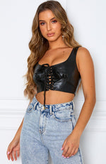 The Wish List Crop Black