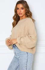 Crash Into You Knit Beige