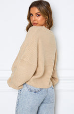 Crash Into You Knit Beige