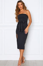 Hardest Part Midi Dress Black