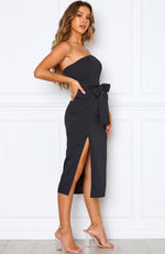 Hardest Part Midi Dress Black