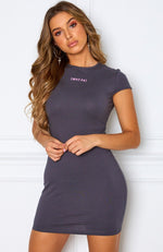 Bossy Mini Dress Charcoal