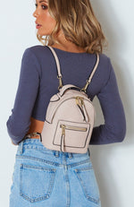 Zoe Mini Backpack Nude