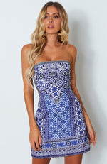 Jasmine Mini Dress Medina Blue