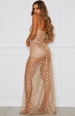 Eternal Nights Maxi Dress Gold