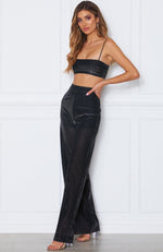 Jaw Drop Pants Black/Silver Metallic