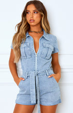 Summer Of Love Playsuit Acid Blue