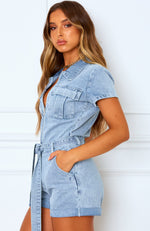 Summer Of Love Playsuit Acid Blue