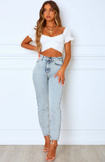 Paloma Wrap Crop White