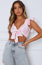 Set Sail Crop Pink Floral