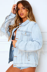 Royalty Denim Jacket Washed Blue Denim