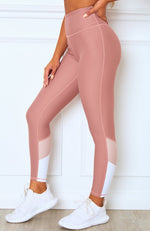 Peyton Panel Leggings Dusty Rose