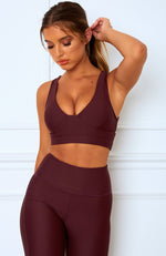 Ivy Sports Bra Merlot