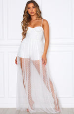 Totally Bangin' Mesh Maxi White/Silver