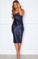 Passion Splash Midi Dress Navy Floral