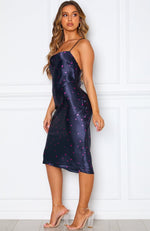 Passion Splash Midi Dress Navy Floral