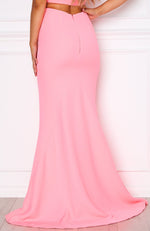 Steal The Night Maxi Skirt Neon Pink