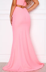 Steal The Night Maxi Skirt Neon Pink