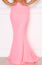 Steal The Night Maxi Skirt Neon Pink