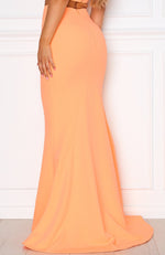 Steal The Night Maxi Skirt Peach