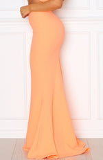 Steal The Night Maxi Skirt Peach