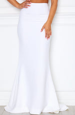 Steal The Night Maxi Skirt White