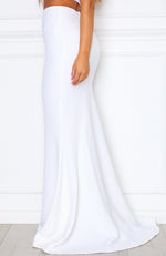 Steal The Night Maxi Skirt White