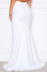 Steal The Night Maxi Skirt White