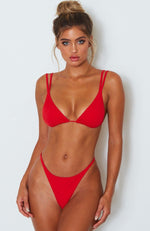 Santa Monica Bikini Top Red