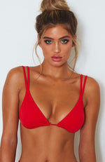 Santa Monica Bikini Top Red