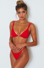 Santa Monica Bikini Top Red