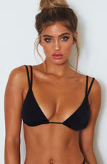 Santa Monica Bikini Top Black