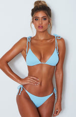 Pasadena Bikini Top Baby Blue Rib