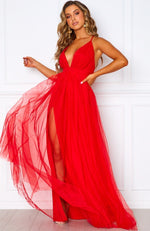 Guest List Maxi Dress Red