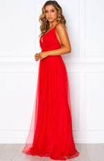 Guest List Maxi Dress Red