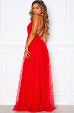 Guest List Maxi Dress Red