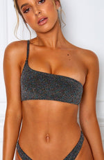 Sparks Fly Bikini Top Rainbow Lurex