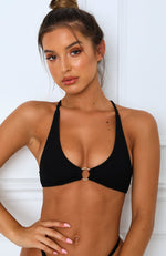 Sun Fizz Bikini Top Black