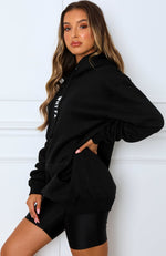 All In Oversized Hoodie Black