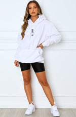 All In Oversized Hoodie White