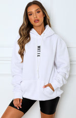 All In Oversized Hoodie White