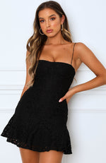 Venice Lace Mini Dress Black