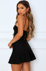 Venice Lace Mini Dress Black