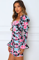 Watch The Runway Mini Dress Black Floral