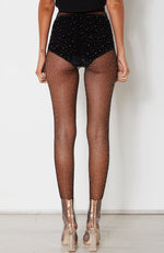 Sparkle Fishnet Tights Black