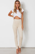 Seduction Suede Leggings Sand