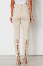 Seduction Suede Leggings Sand