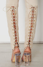 Seduction Suede Leggings Sand