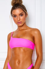 Hamptons Bikini Top Neon Pink