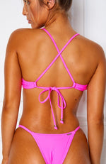 Midsummer Bikini Top Neon Pink